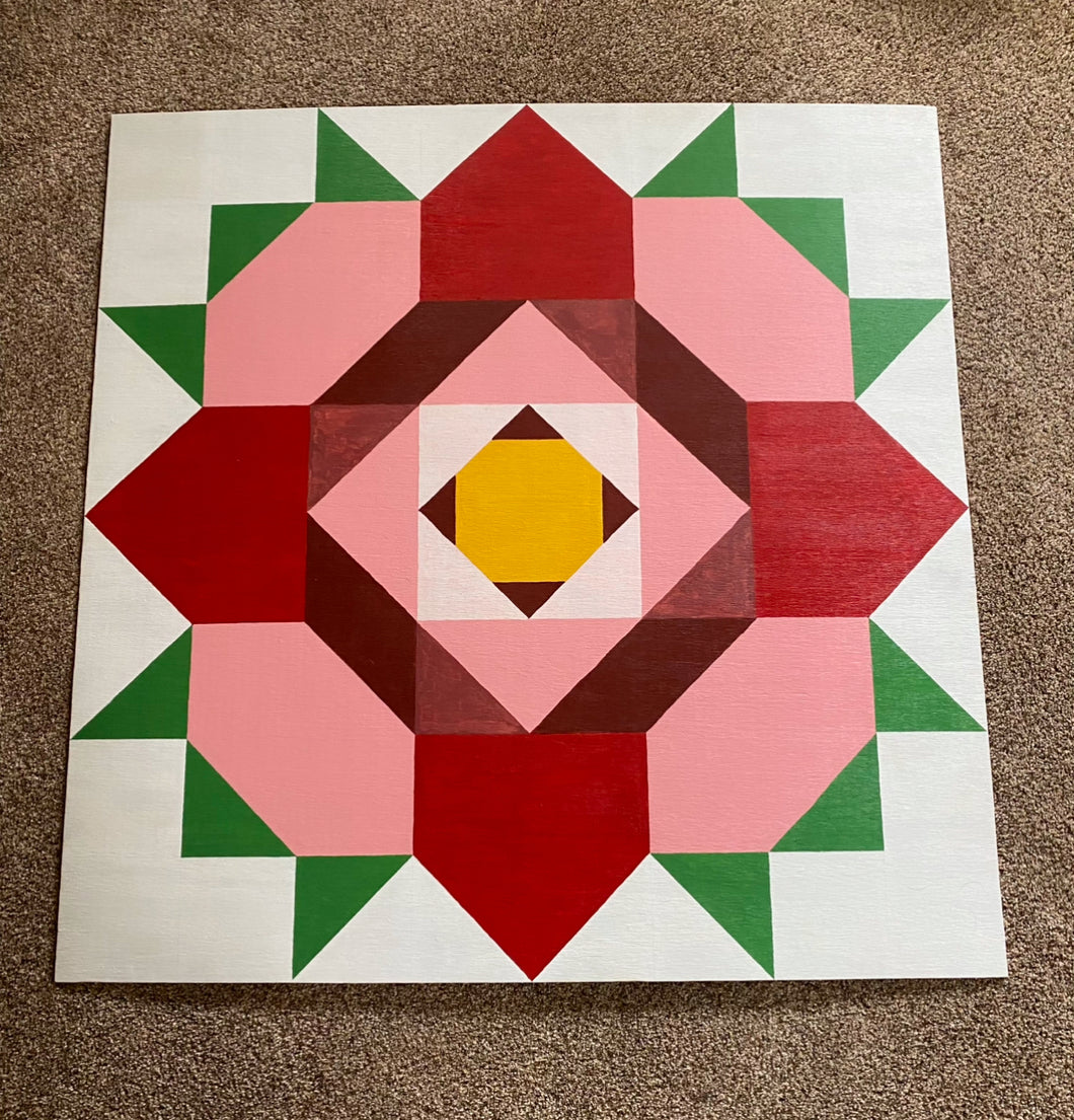 Exterior 4'x4' Barn Quilt Painting Class 1/20-1/21 10-2 CST daily