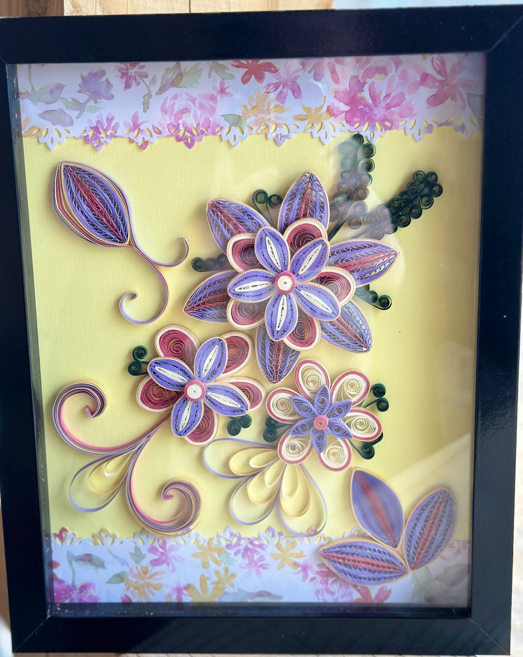 MH301 shadow box purple/yellow/rose